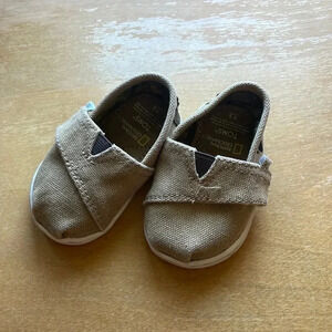 Khaki‎ Canvas TOMS Shoes 3